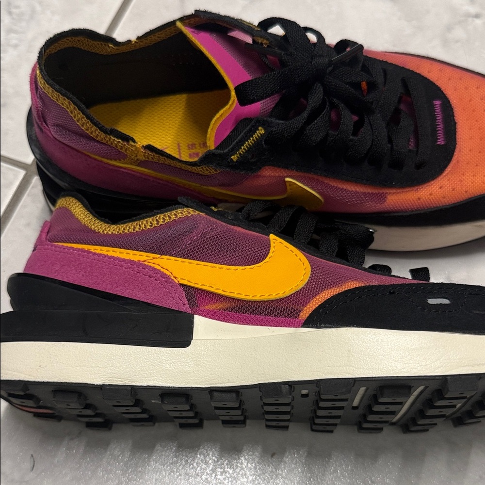 Nike Orange and Pink Athletic Shoes